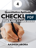 Quant Checklist 04 PDF 2022 by Aashish Arora