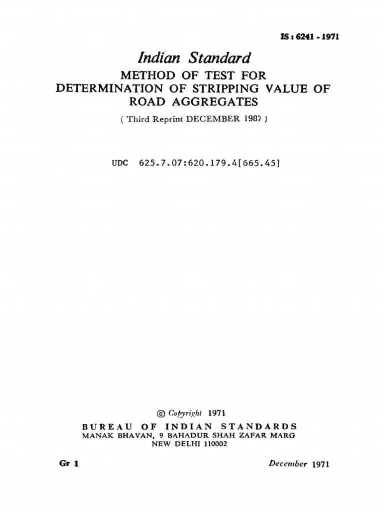 Is 6241-1971 - 2500 | PDF