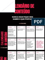 Calendário de Conteúdo