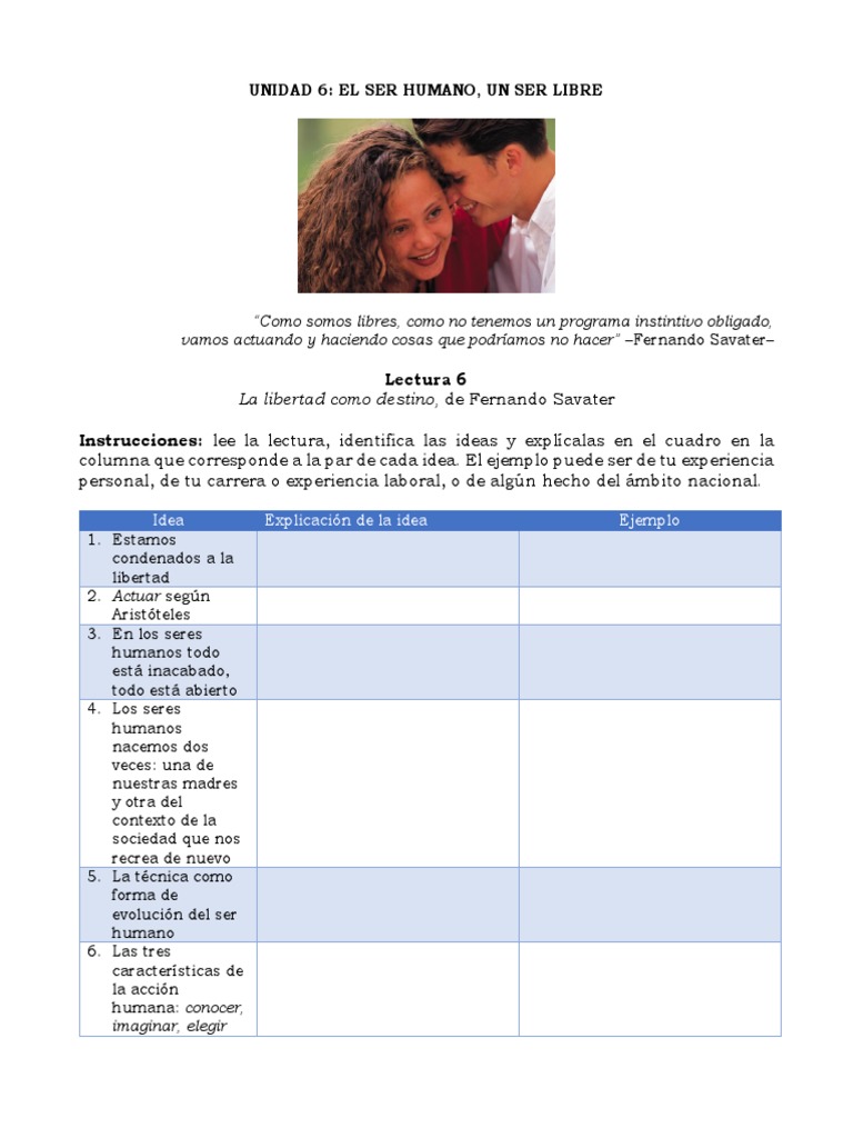 La Libertad Humana Según Savater | PDF | Filosofía
