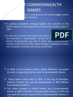 History of Commonwealth Games