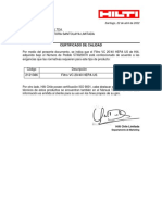 Certificado de Calidad Filtro VC 20 40 HEPA