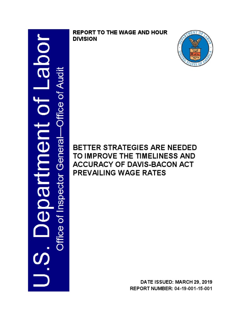 0419001 WAGE DETERMINATIONS Davis Bacon PDF Employment