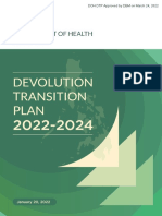DOH Devolution Transition Plan 2022-2024