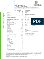 Globe 15 DE Maltodextrin NON-GMO 019153 (10030300) : Chemical and Physical Properties Certification