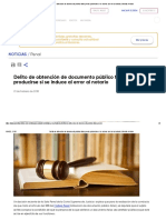 Delito de Obtención de Documento Público Falso Puede Producirse Si Se Induce Al Error Al Notario - Ámbito Jurídico