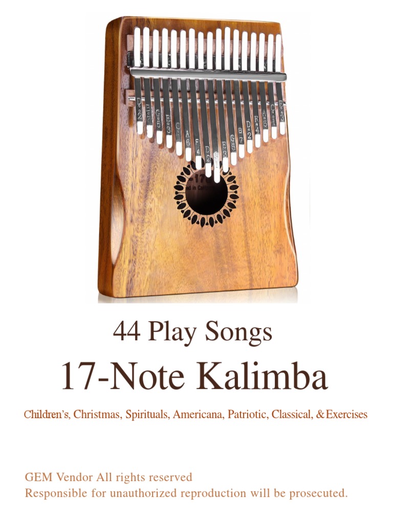 An Instruction Manual and Songbook for the 17Note Kalimba PDF