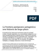 La Frontera Pampeano Patagónica - Una Historia de Largo Plazo - Museo Roca - Instituto de Investigaciones Históricas