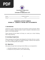 Learning Activity Sheets Humss 12 - Lesson 2: Prose and Its Elements