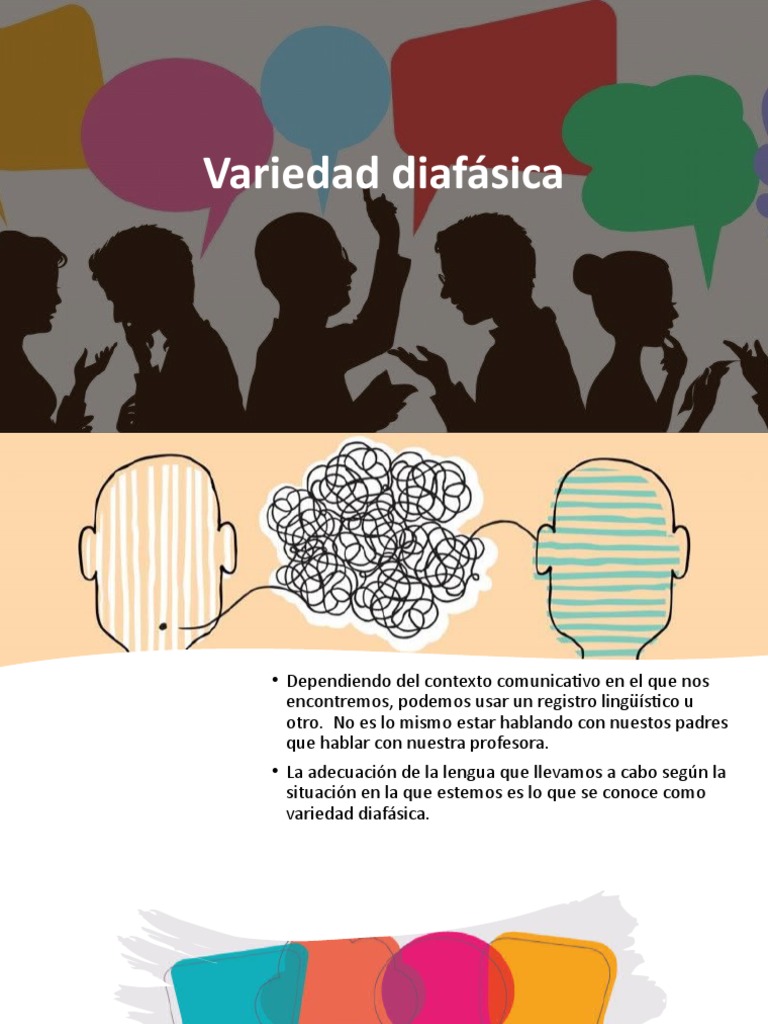 Variedad Diafásica | PDF | Sociolingüística | Lingüística