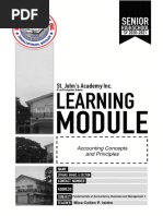 (FABM1) Module 2 Accounting Concepts and Principles