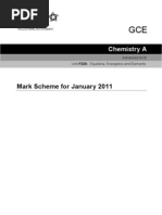  OCR F325 Chemistry Equilibria Energetics and Elements January 2011 Mark Scheme