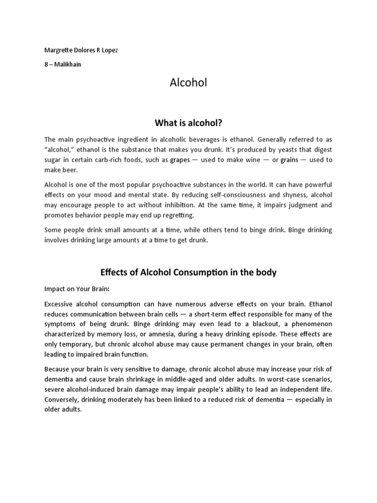 What Is Alcohol? PDF Alcoholism Cardiovascular Diseases