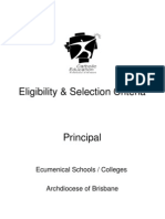 1a. Ecumenical - Principal - Eligibility Criteria