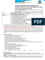 3° 9 Planificación Curricular de La Experiencia de Aprendizaje Integrada