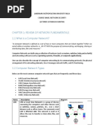 Review of Network Fundamentals 1