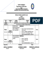 Department of Education: Weekly Home Learning Plan