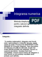Integrarea Numerica. Metoda Dreptunghiurilor Pentru Calculul Aproximativ Al Integralei md