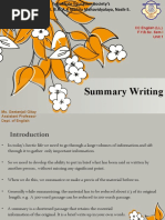 Summary Writing: CC English (LL) F.Y.B.Sc. Sem I Unit 1