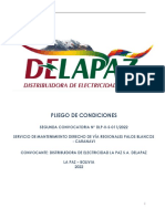 Pliego de Condiciones Segunda Convocatoria Dlp-II-s-011-2022 Mantenimiento Derecho de Via