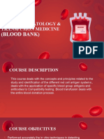 Immunohematology & Transfusion Medicine Final