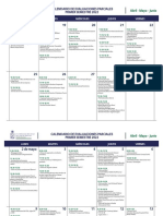 Calendarios Evaluaciones 2022