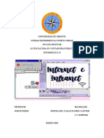 El Internet y La Intranet Sisenia Flores 26999964 Informatica Ii