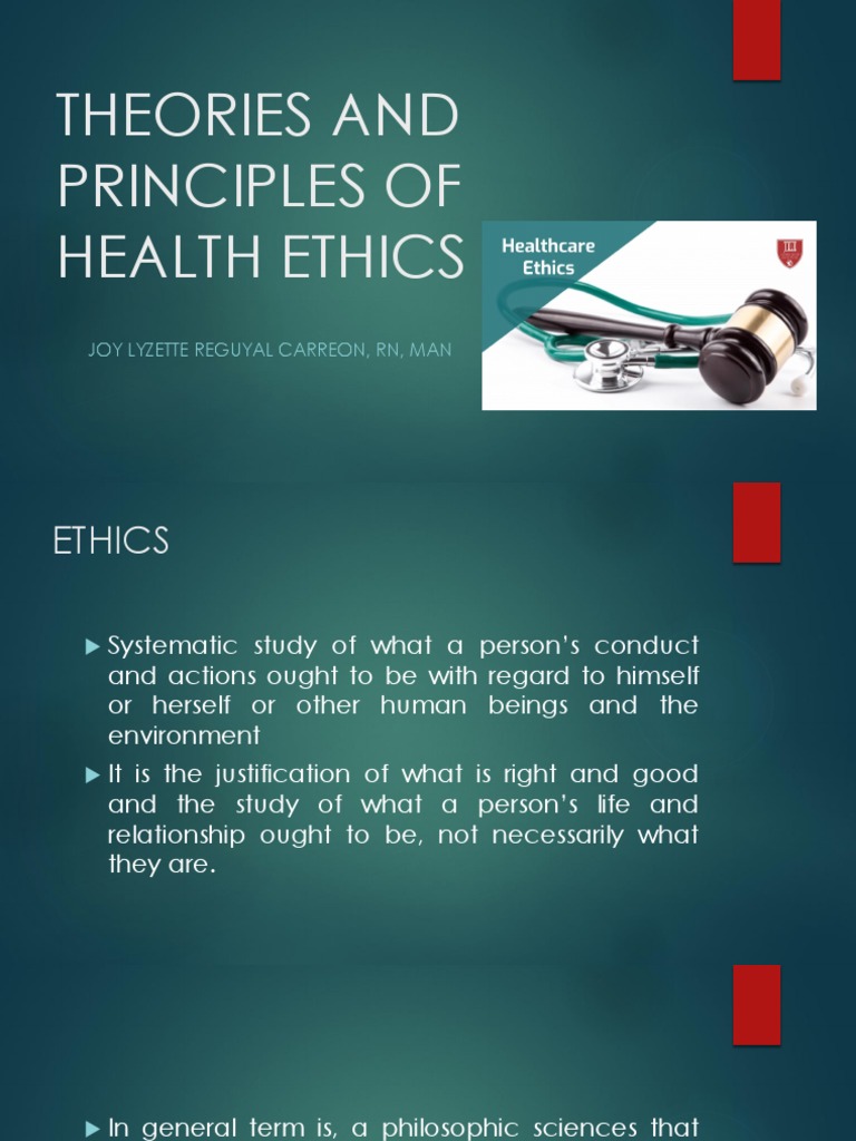 i. Theories and Principles of Health Ethics PDF Utilitarianism