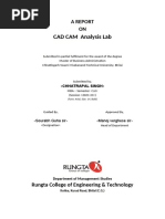 CAD CAM Analysis Lab: A Report ON