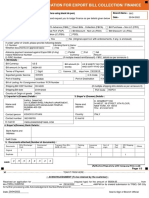 BOB Export Bills Collection & Finance Application Form
