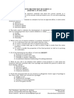 Fourth Written Test in Science 10 QUARTER 4, SY 2021-2022 Instructions: Read Each Question Carefully and Write The Correct Answer in A