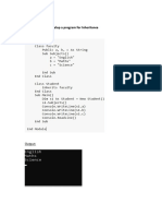 Roll No.1 Practical No.19: Develop A Program For Inheritance Code