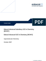 GCE in Chemistry Supra Molecular Chemistry CS