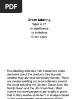 Green Labeling: What Is It? Its Significance Its Limitations Green Seals