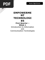 Empowerme NT Technologi ES: Introduction To Information and Communication Technologies