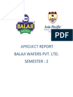 Balaji Wafers Pvt. Ltd. Semester: 2: Aproject