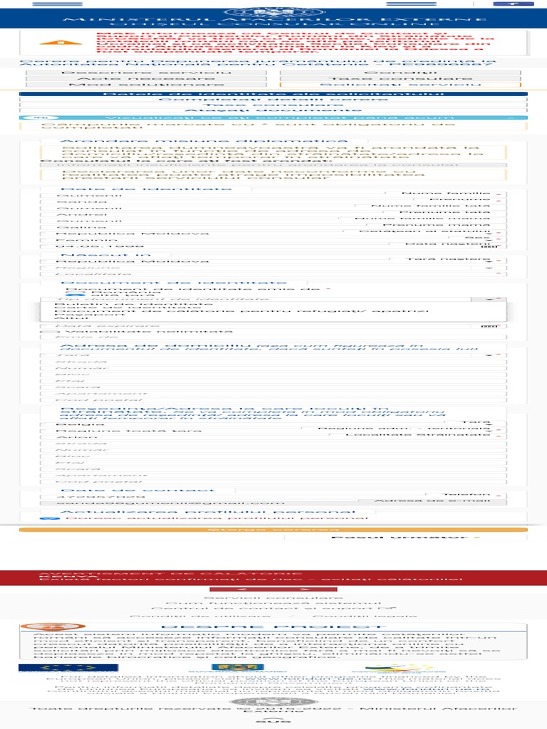 Cerere - Servicii Consulare | PDF