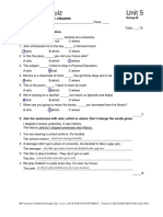 Grammar Quiz Unit 5: 5.5 Defining Relative Clauses