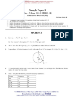 Sample Paper 3: Class - X Exam 2021-22 (TERM - II) Mathematics Standard