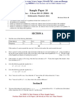 Sample Paper 18: Class - X Exam 2021-22 (TERM - II) Mathematics Standard