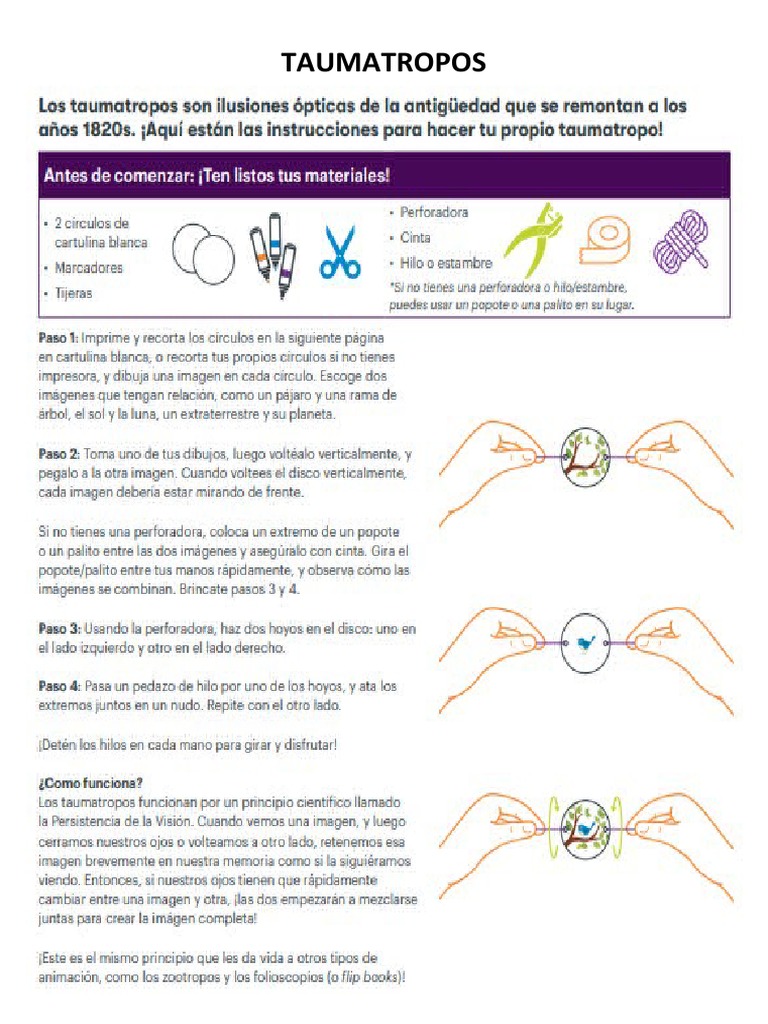 Image Result For Qu Es Un Taumatropo Cmo Funcionan Los Taumatropos