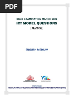 Ict Model Questions: English Medium