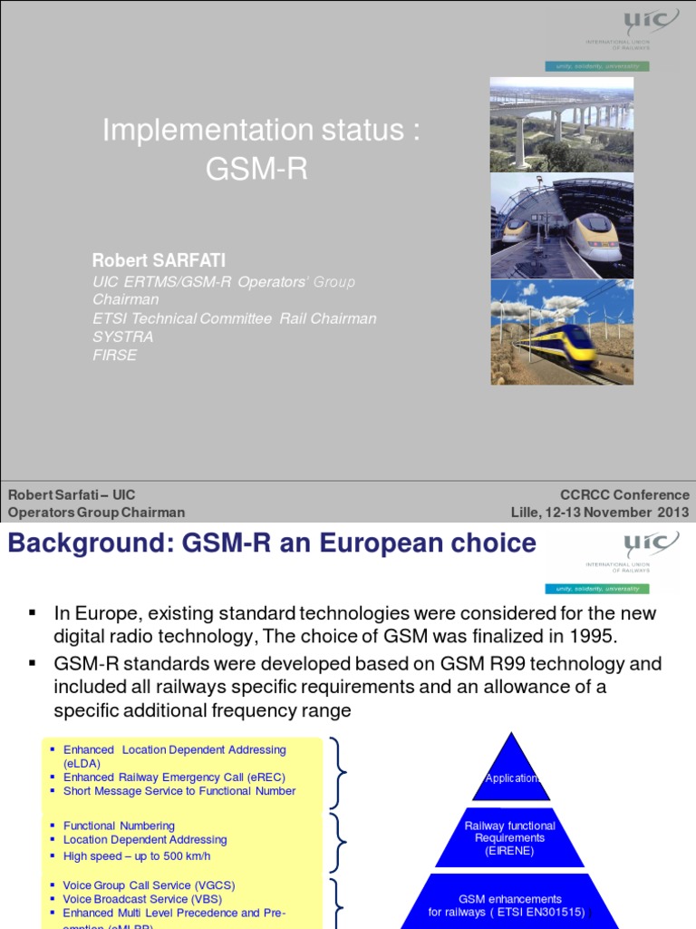 GSM-R: Current Status and Future Evolution | PDF | Gsm | General Packet ...