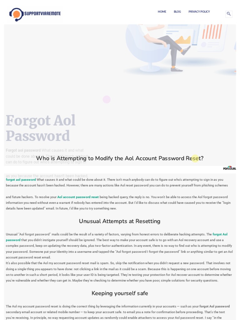 WWW Supportviaremote Com Forgot-Aol-password | PDF | Password | Aol