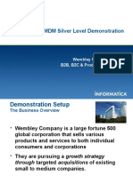 MDM Silver Level Demonstration: Wembley 5.0 Storyboard B2B, B2C & Product Scenarios