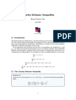 Cauchy Schwarz Inequality Handout