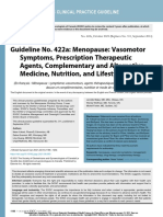 Guideline No. 422a: Menopause: Vasomotor Symptoms, Prescription Therapeutic Agents, Complementary and Alternative Medicine, Nutrition, and Lifestyle