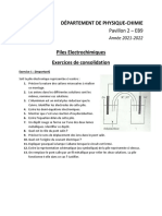 Exercices de Consolidstion (2) - Piles Électrochimiques