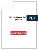 CAT 2018 Question Paper With Solution SLOT 1