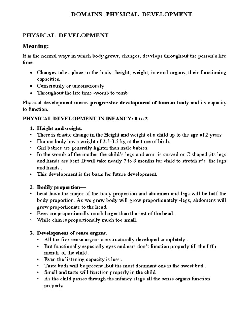 Understanding Physical Development Stages | PDF | Bone | Brain